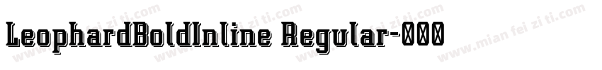 LeophardBoldInline Regular字体转换